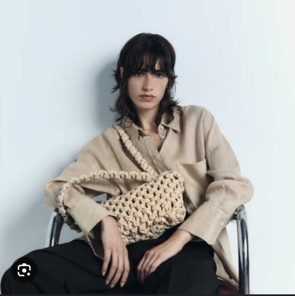 Zara Woven Crossbody Bag